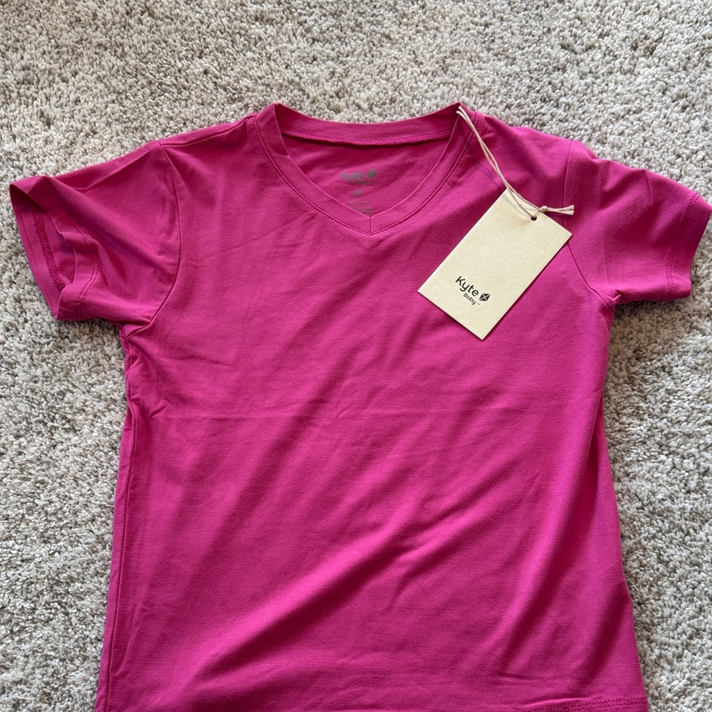 Kyte Baby Raspberry Toddler V-Neck Tee - 6T